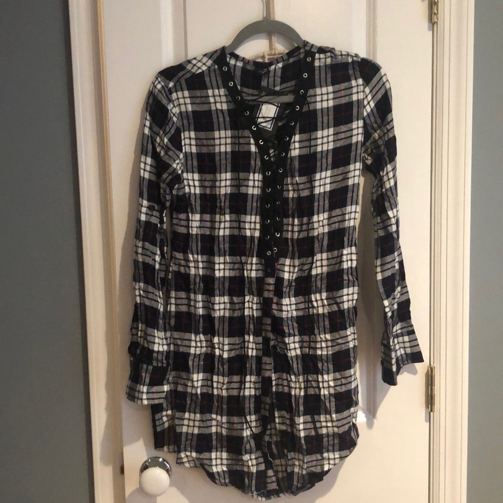 NWT! Plaid dress/shirt